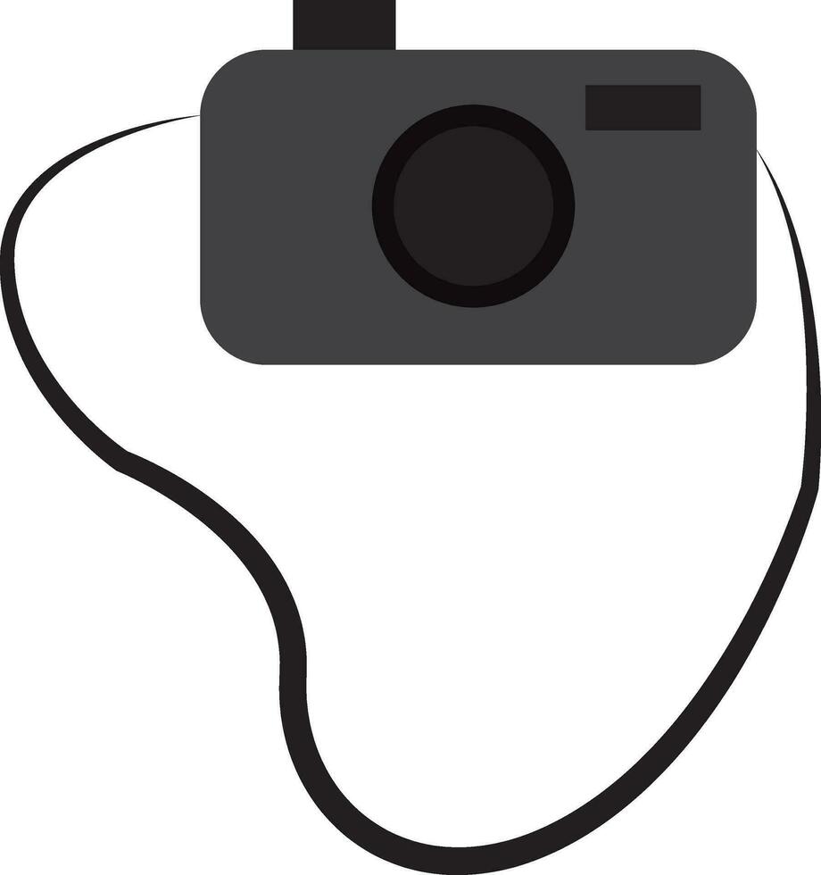 een grijs camera vector of kleur illustratie