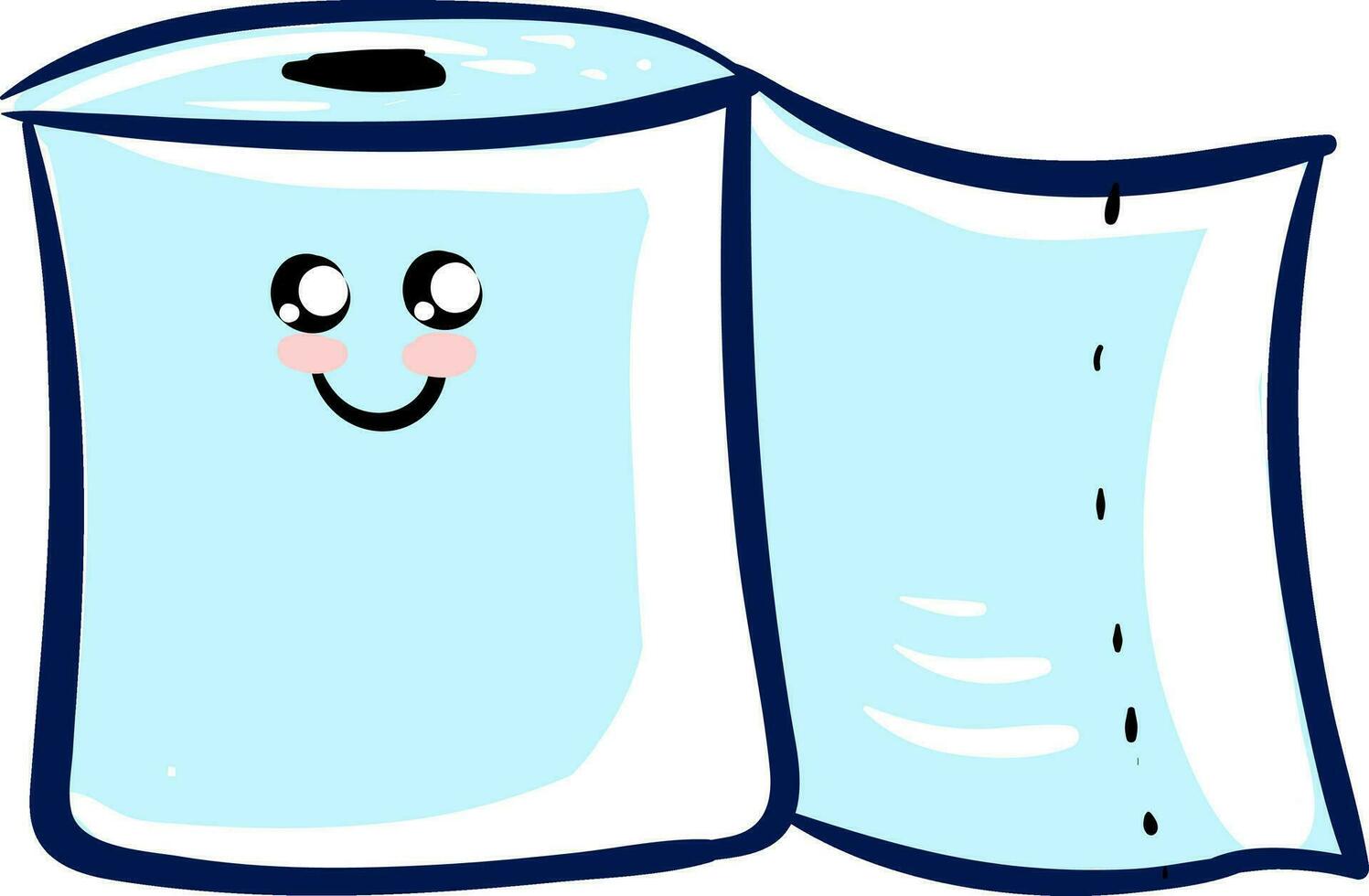 schattig toilet papier , vector of kleur illustratie