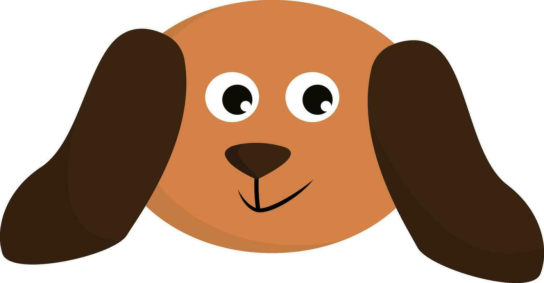 hond met lang oren , vector of kleur illustratie