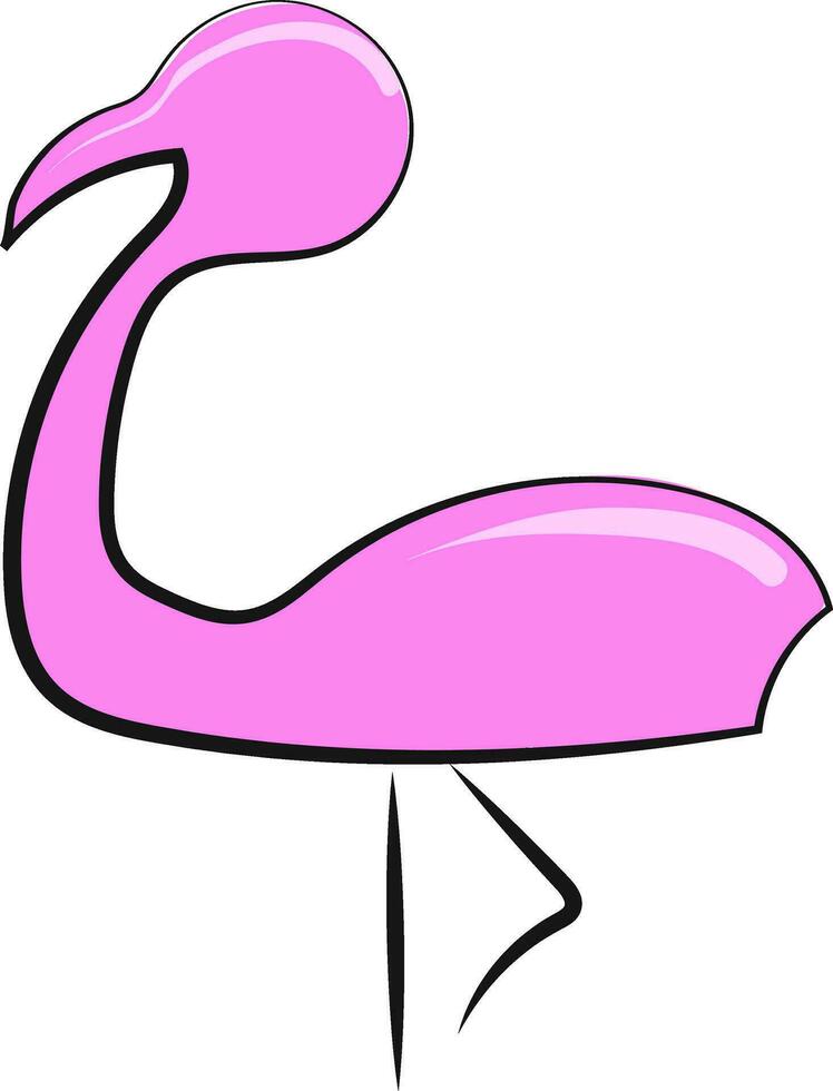 flamingo icoon , vector of kleur illustratie