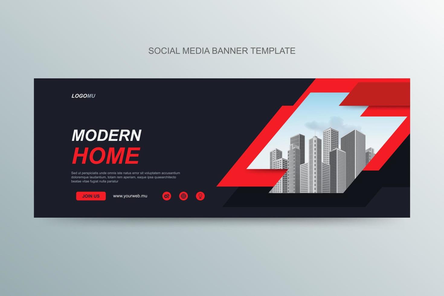 vector abstracte sociale media banner ontwerp websjabloon