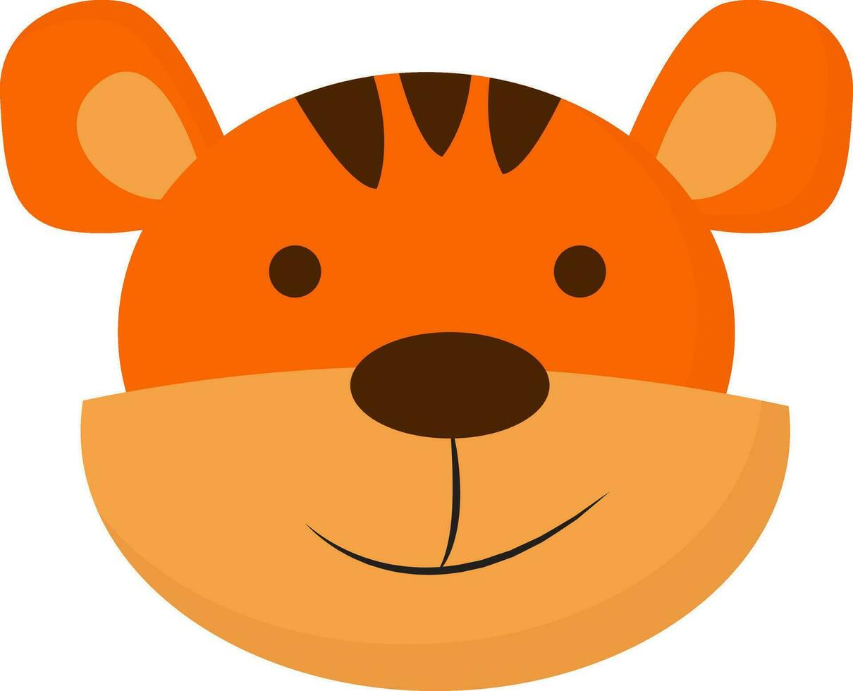 glimlachen baby tijger , vector of kleur illustratie