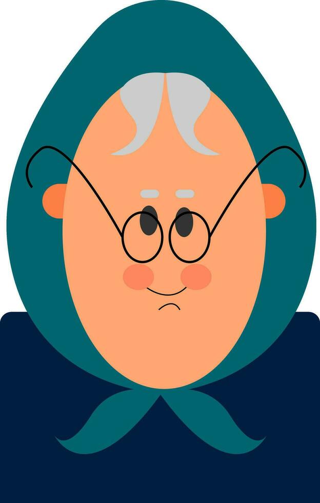 oud vrouw, vector of kleur illustratie.