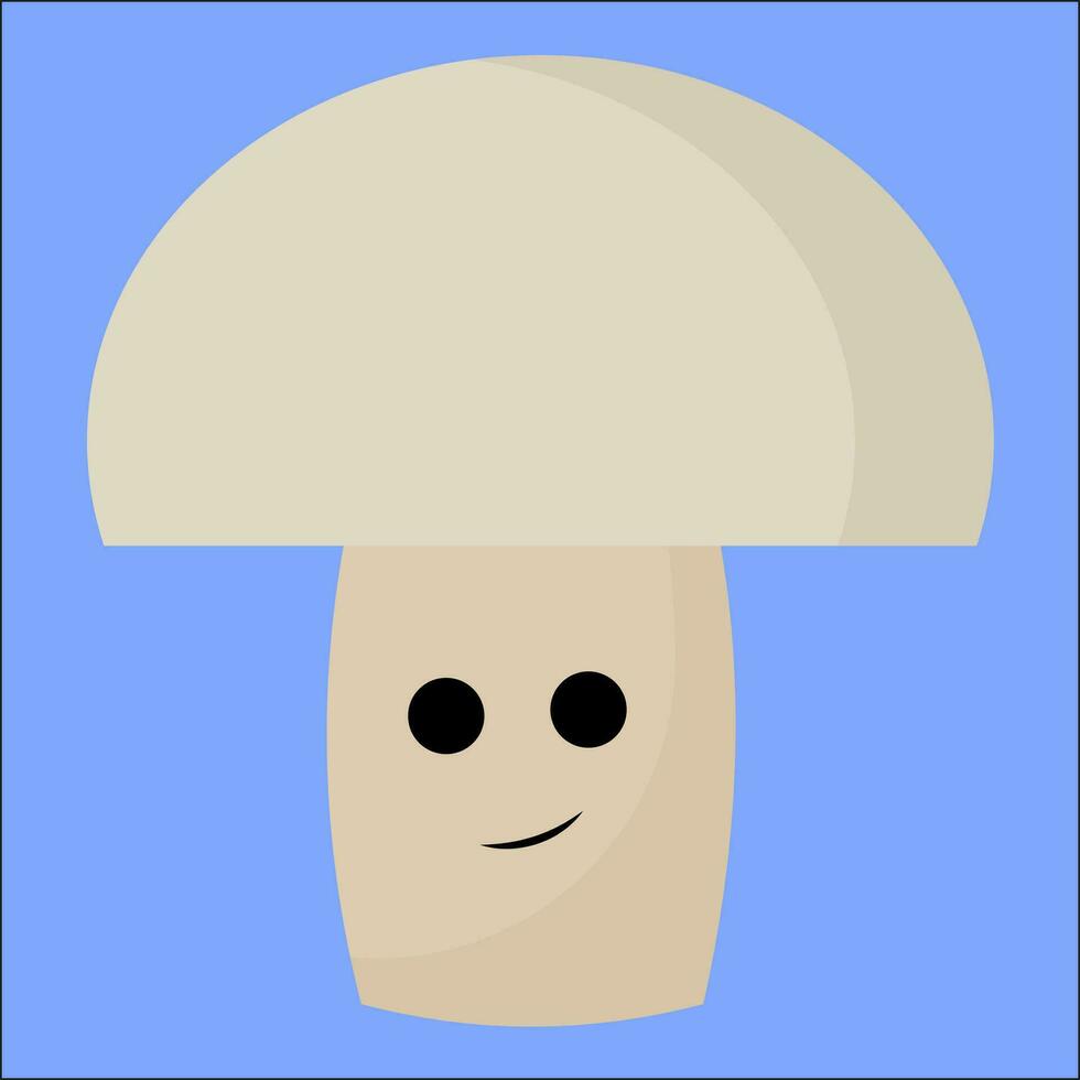 beeld van champignon -paddestoel, vector of kleur illustratie.