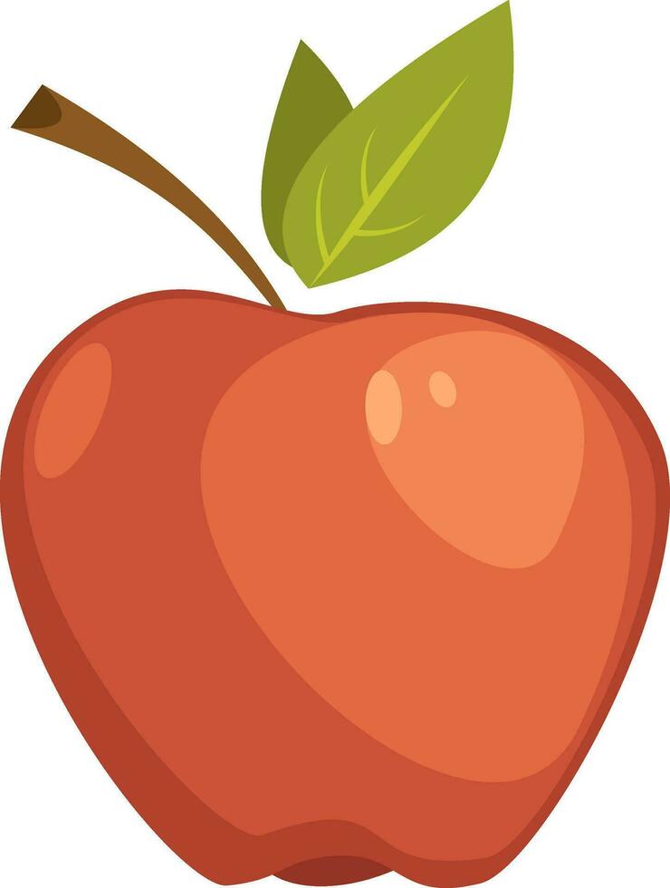 beeld van appel, vector of kleur illustratie.