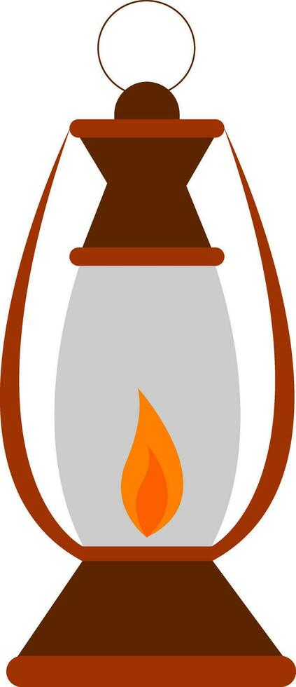 een oud kerosine lamp, vector of kleur illustratie