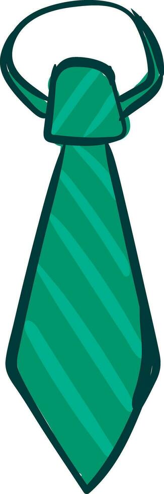 een groot groen stropdas , vector of kleur illustratie