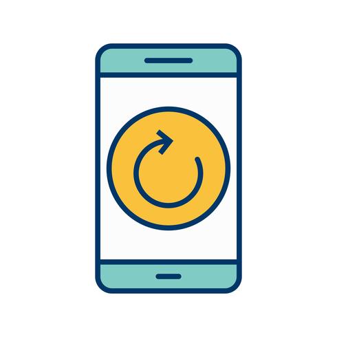 Reset mobiele applicatie vector pictogram