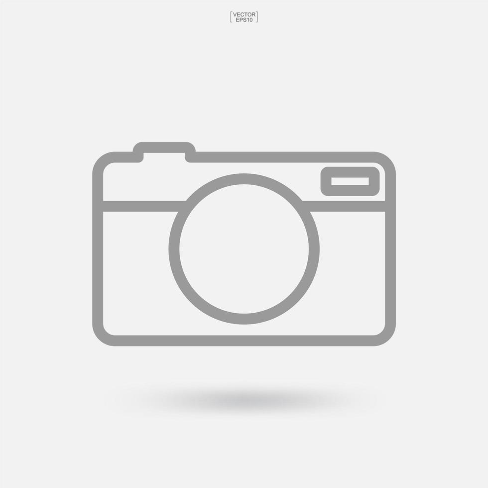 camerateken en symbool. fotopictogram of afbeeldingspictogram. vector. vector