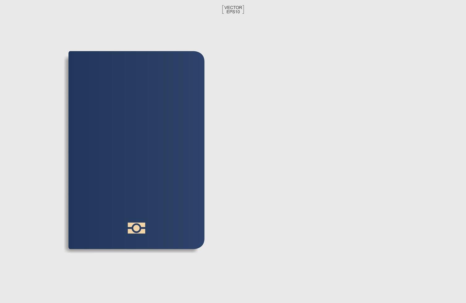blauwe paspoortachtergrond op witte achtergrond. vector. vector