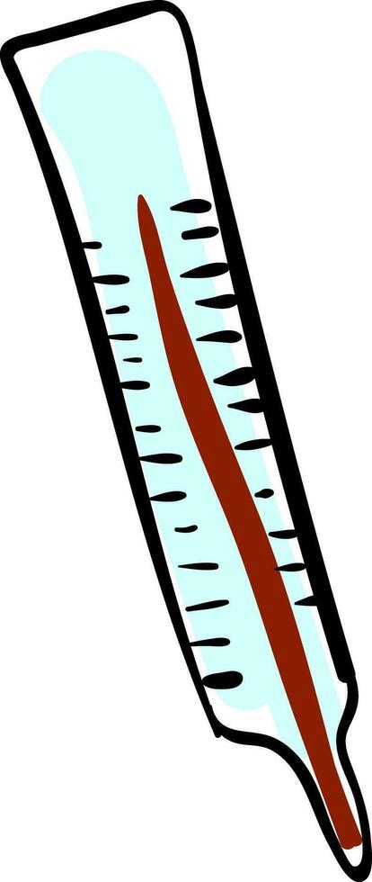 potlood tekening van een thermometer over- wit achtergrond, vector of kleur illustratie