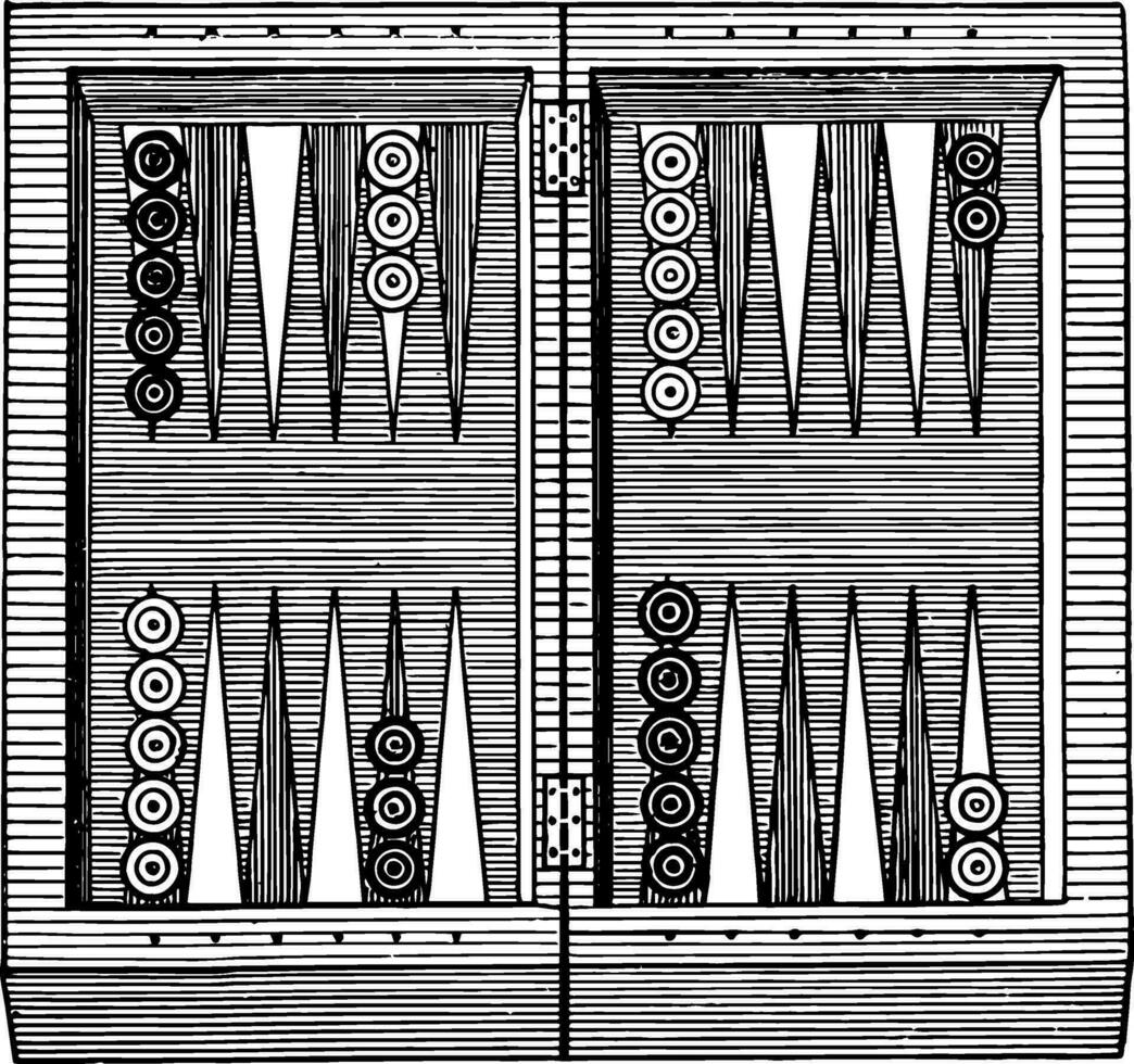 backgammon wijnoogst illustratie. vector