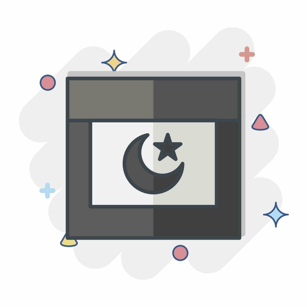 icoon Ramada. verwant naar Ramadan symbool. grappig stijl. gemakkelijk ontwerp bewerkbaar. gemakkelijk illustratie vector