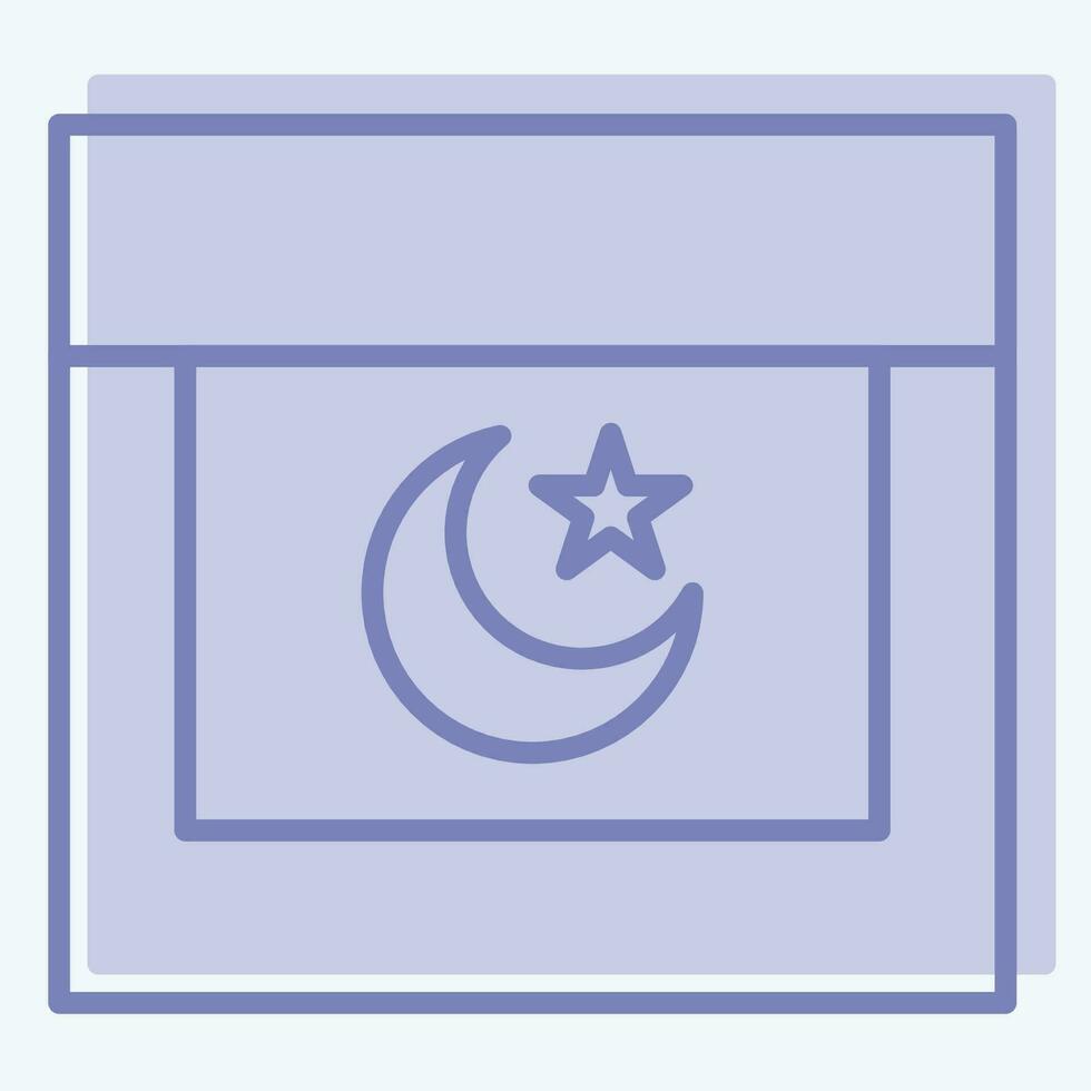 icoon Ramada. verwant naar Ramadan symbool. twee toon stijl. gemakkelijk ontwerp bewerkbaar. gemakkelijk illustratie vector