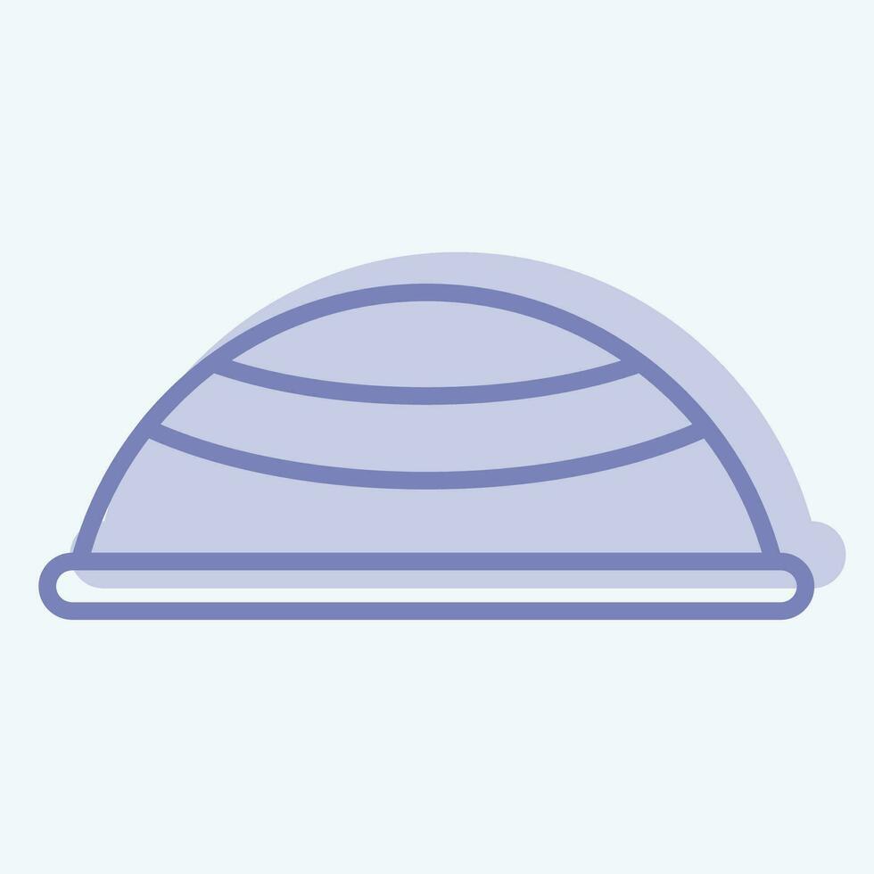 icoon hoed. verwant naar Ramadan symbool. twee toon stijl. gemakkelijk ontwerp bewerkbaar. gemakkelijk illustratie vector