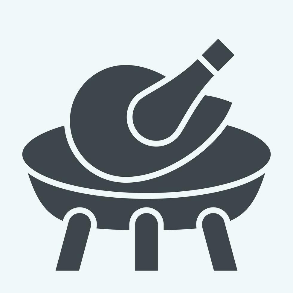 icoon grillen. verwant naar Koken symbool. glyph stijl. gemakkelijk ontwerp bewerkbaar. gemakkelijk illustratie vector