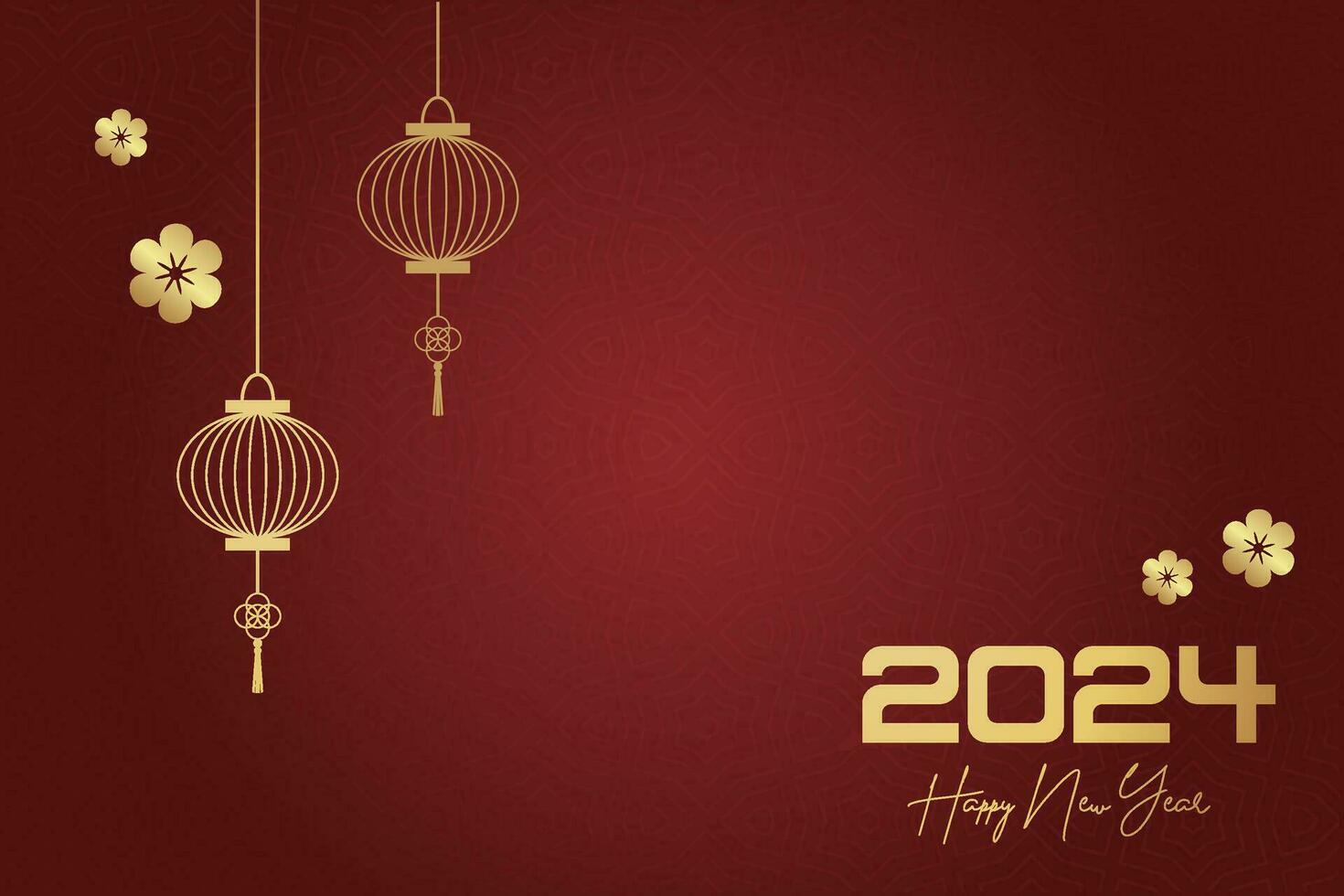 Chinese maan- nieuw jaar festival 2024 viering, gelukkig nieuw jaar achtergrond decoratief elementen. vector