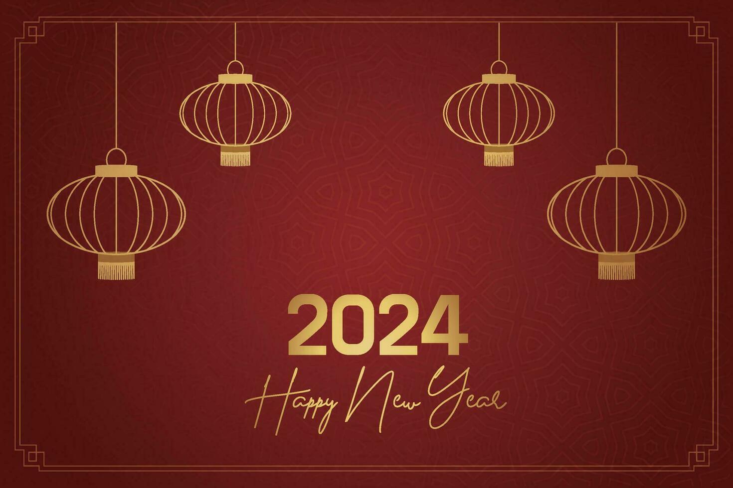 Chinese maan- nieuw jaar festival 2024 viering, gelukkig nieuw jaar achtergrond decoratief elementen. vector