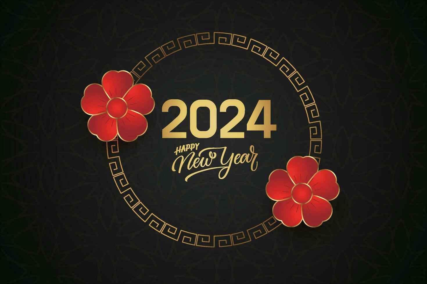 Chinese maan- nieuw jaar festival 2024 viering, gelukkig nieuw jaar achtergrond decoratief elementen. vector