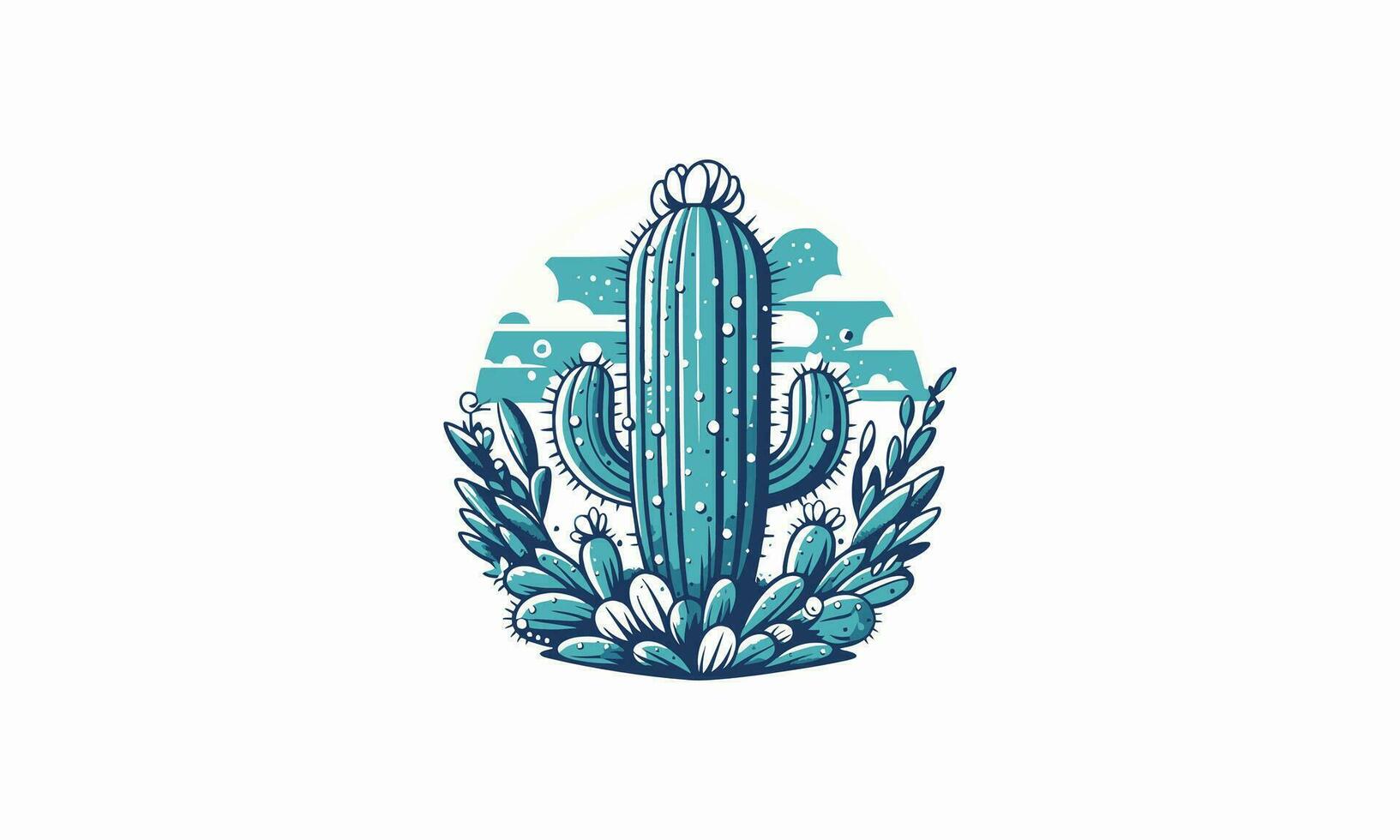 cactus groen vector illustratie vlak ontwerp