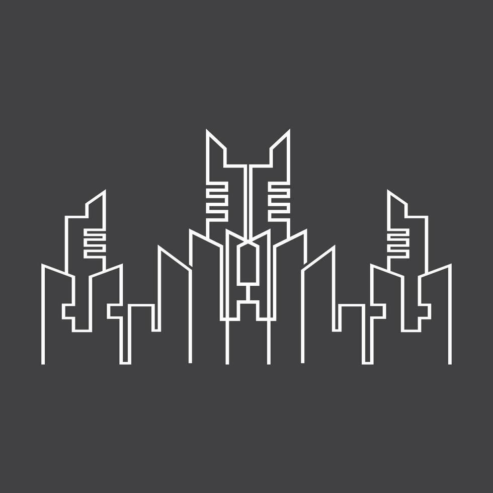 moderne stadshorizon. stad silhouet. vectorillustratie in plat ontwerp vector