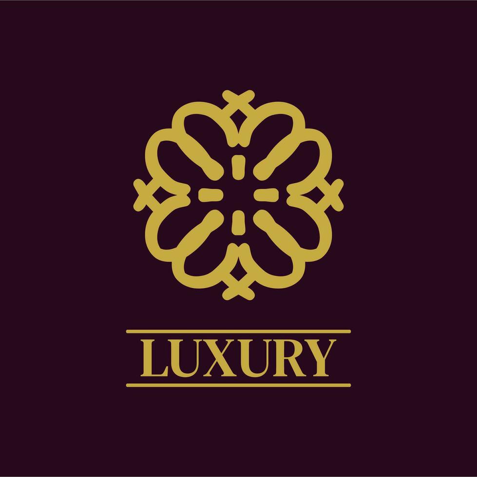 mandala meetkundig ornament logo elegant premie icoon vector ontwerp