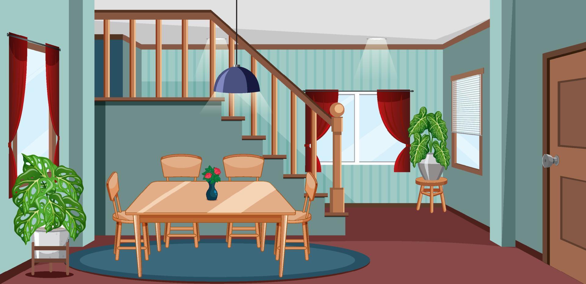 woonkamer interieur met meubels vector