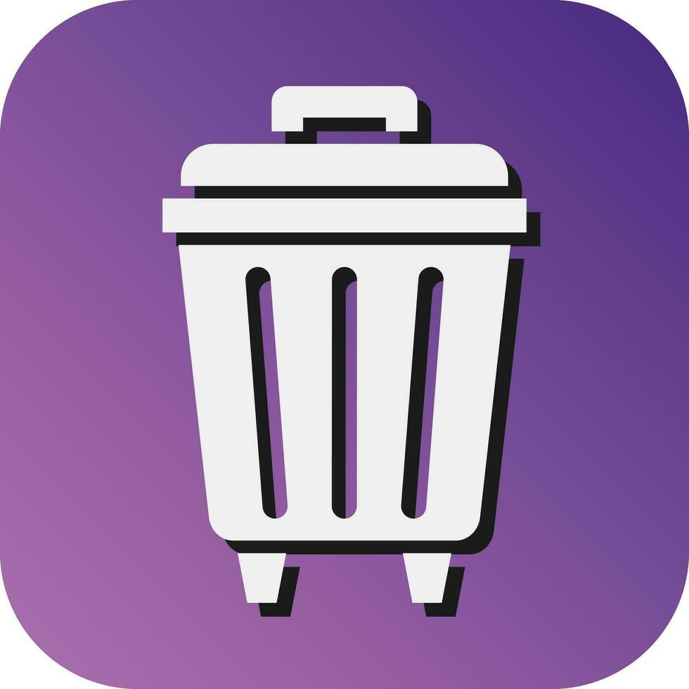 afvalcontainer vector glyph helling achtergrond icoon voor persoonlijk en reclame gebruiken.