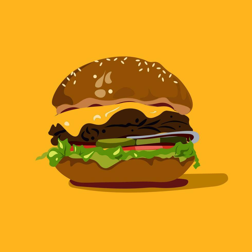 smakelijk hamburger illustratie vector