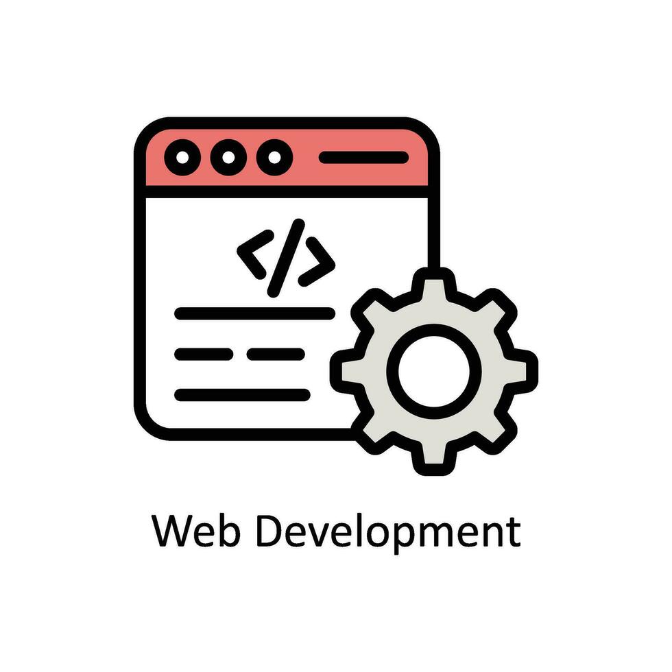 web ontwikkeling vector gevulde schets icoon ontwerp illustratie. bedrijf en beheer symbool Aan wit achtergrond eps 10 het dossier