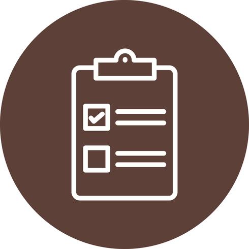 Vector checklist pictogram