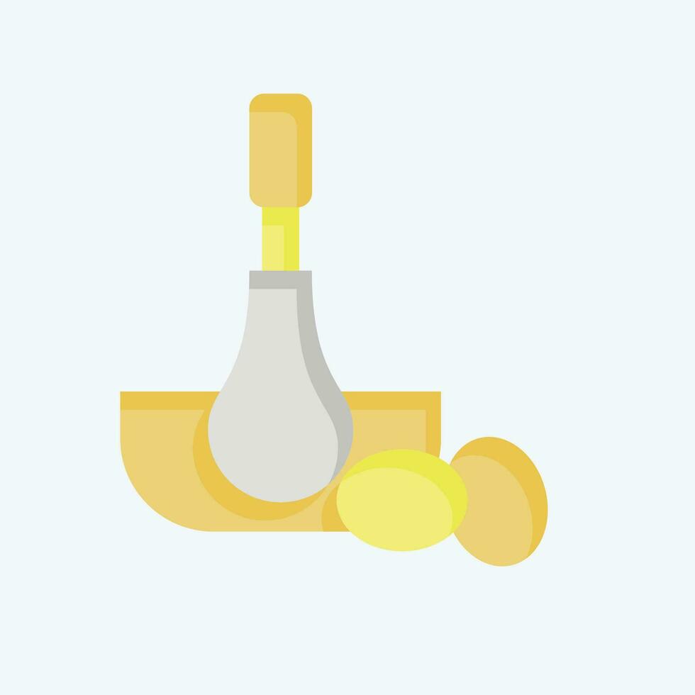 icoon door elkaar gegooid eieren. verwant naar Koken symbool. vlak stijl. gemakkelijk ontwerp bewerkbaar. gemakkelijk illustratie vector