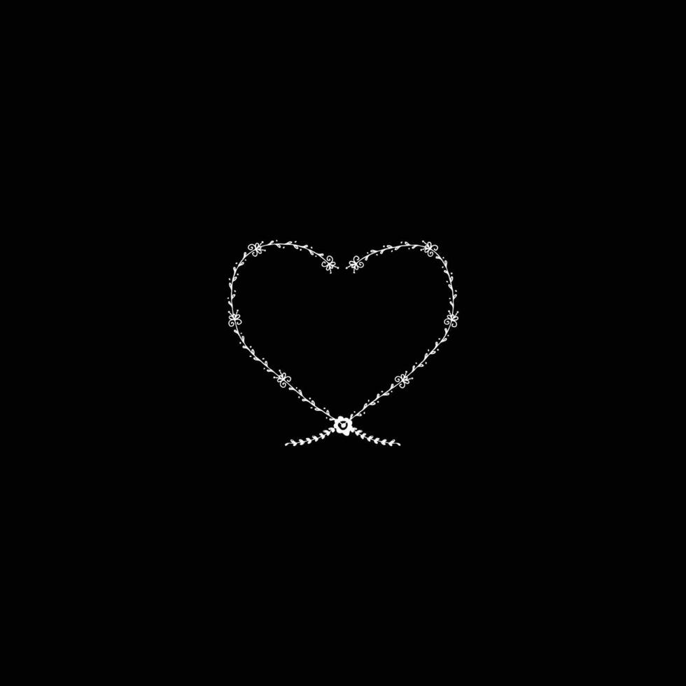 bloemen vormig in hart logo vector