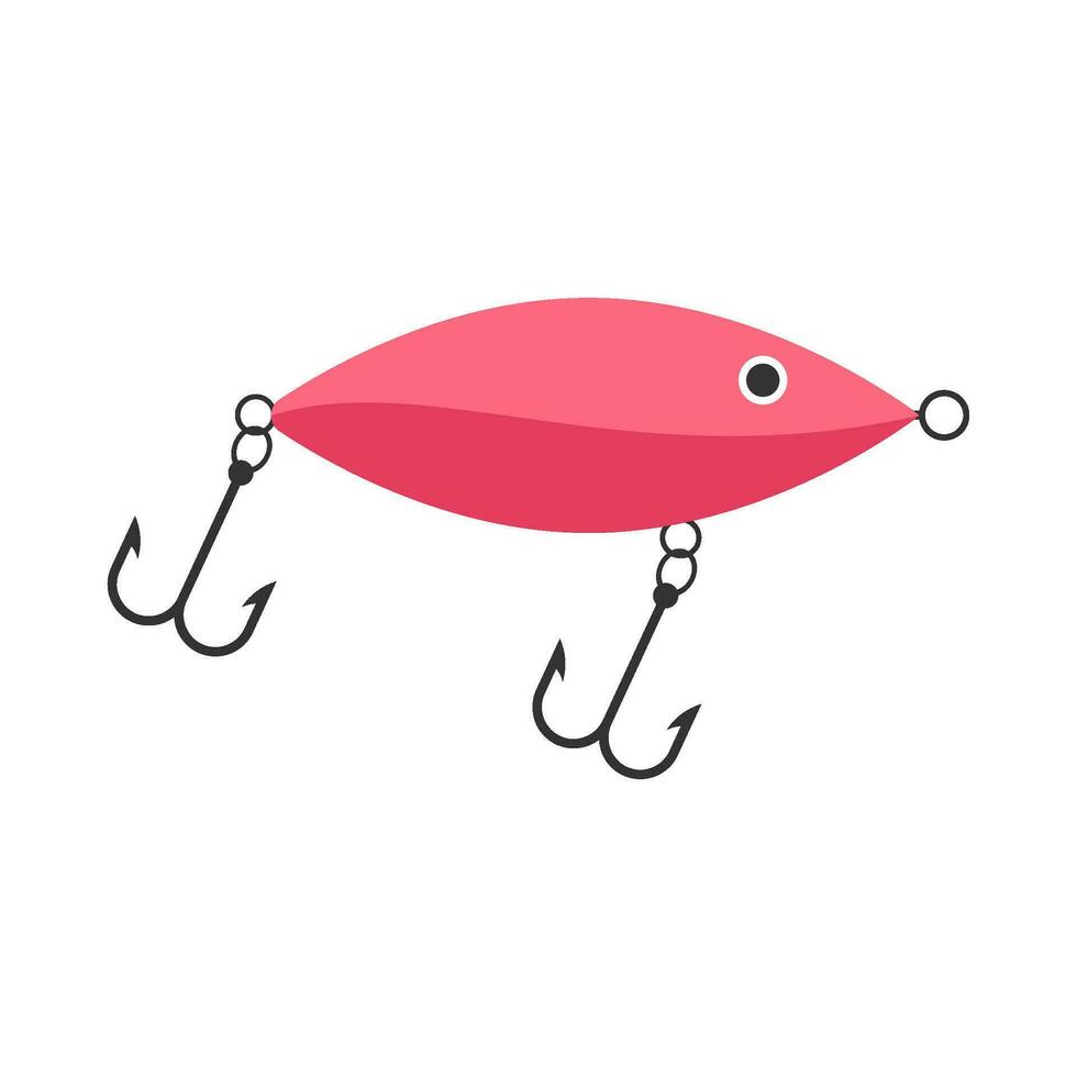speelgoed- vis aas vlak illustratie vector