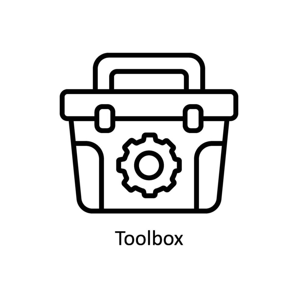 gereedschapskist vector schets icoon ontwerp illustratie. bedrijf en beheer symbool Aan wit achtergrond eps 10 het dossier