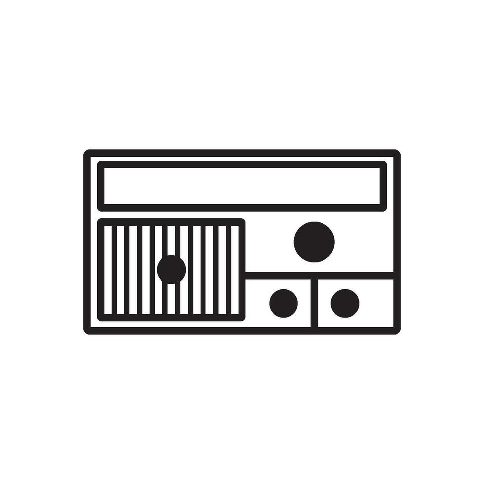 oud school- radio icoon vector