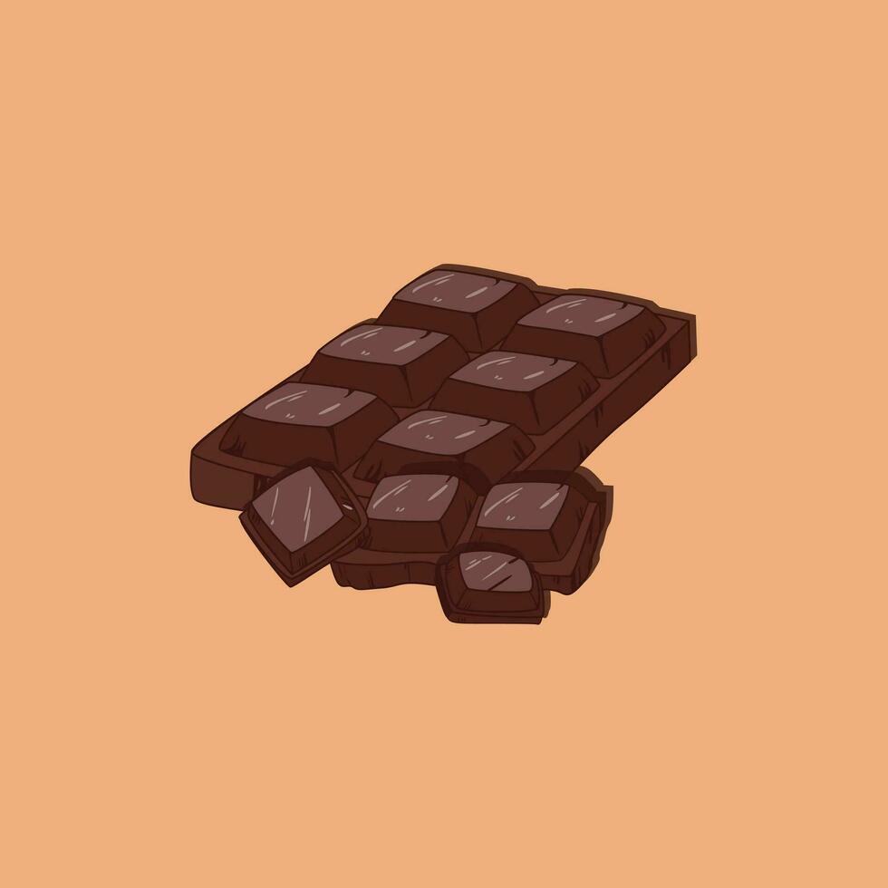 illustratie vector grafisch van chocola, fit voor menu ontwerp, reclame, kind grafiek, enz