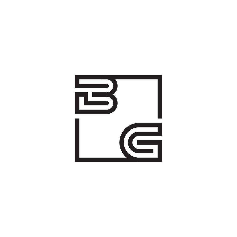 bg futuristische in lijn concept met hoog kwaliteit logo ontwerp vector