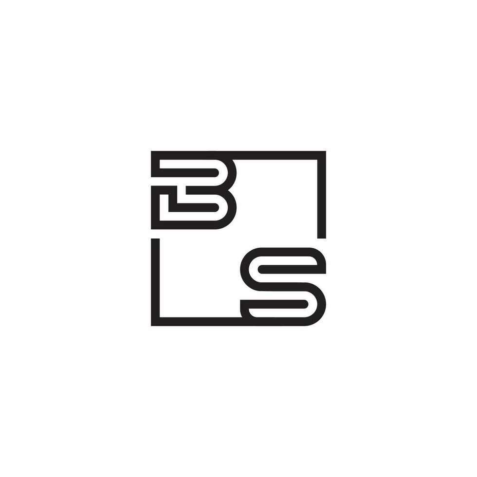 bs futuristische in lijn concept met hoog kwaliteit logo ontwerp vector