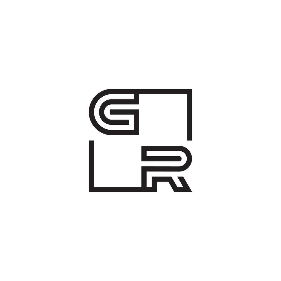 gr futuristische in lijn concept met hoog kwaliteit logo ontwerp vector