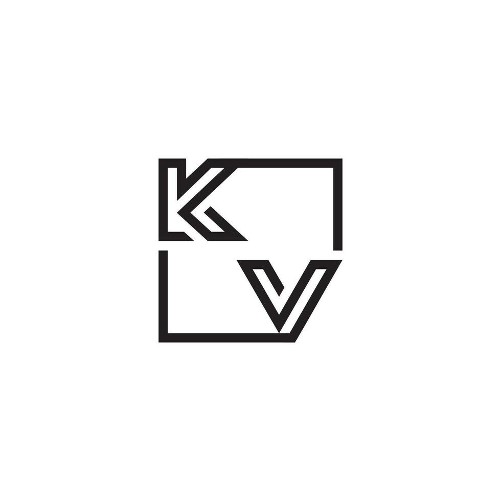 kv futuristische in lijn concept met hoog kwaliteit logo ontwerp vector