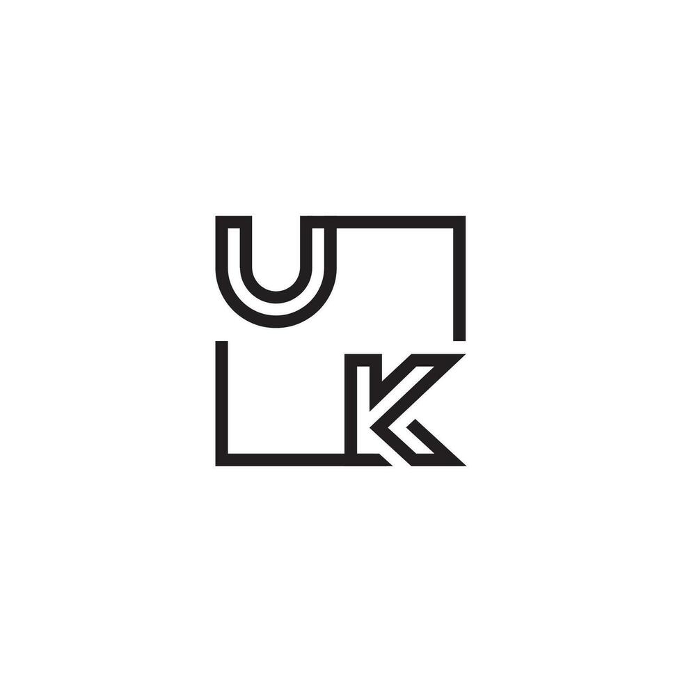 uk futuristische in lijn concept met hoog kwaliteit logo ontwerp vector