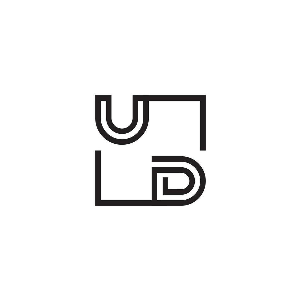 ud futuristische in lijn concept met hoog kwaliteit logo ontwerp vector