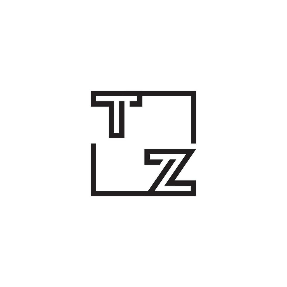 tz futuristische in lijn concept met hoog kwaliteit logo ontwerp vector