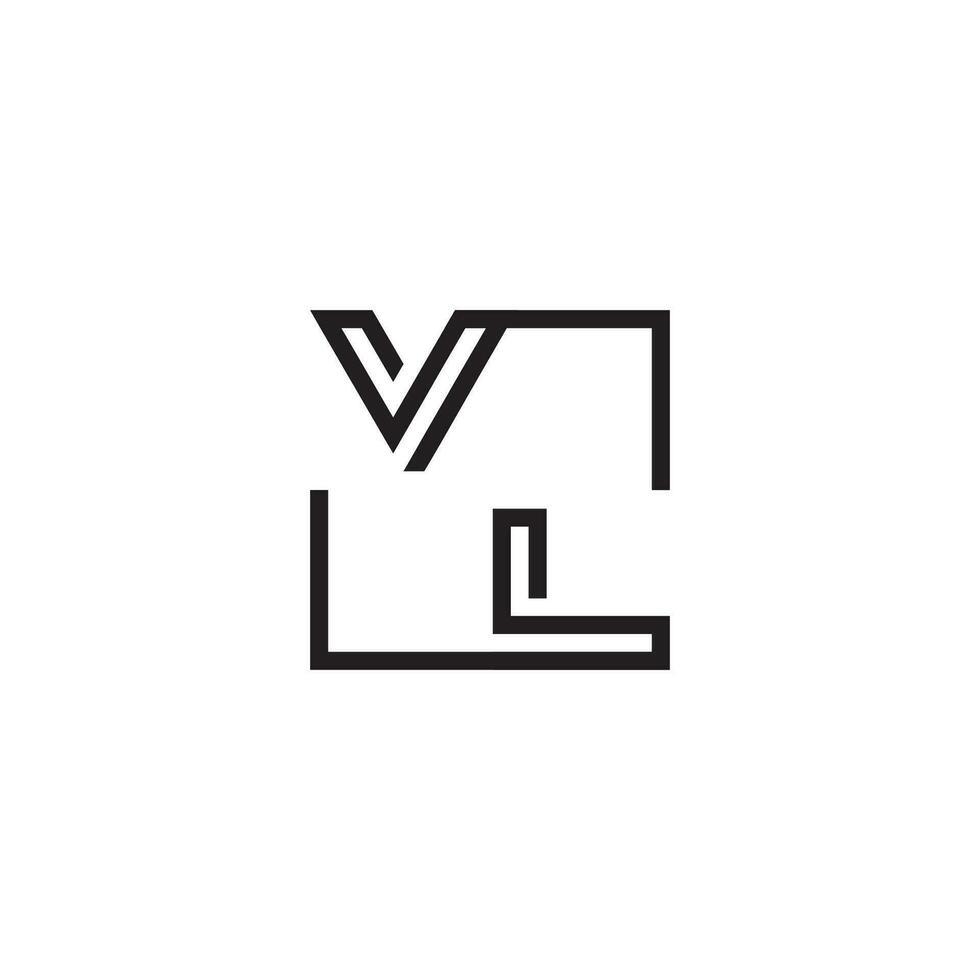 vl futuristische in lijn concept met hoog kwaliteit logo ontwerp vector