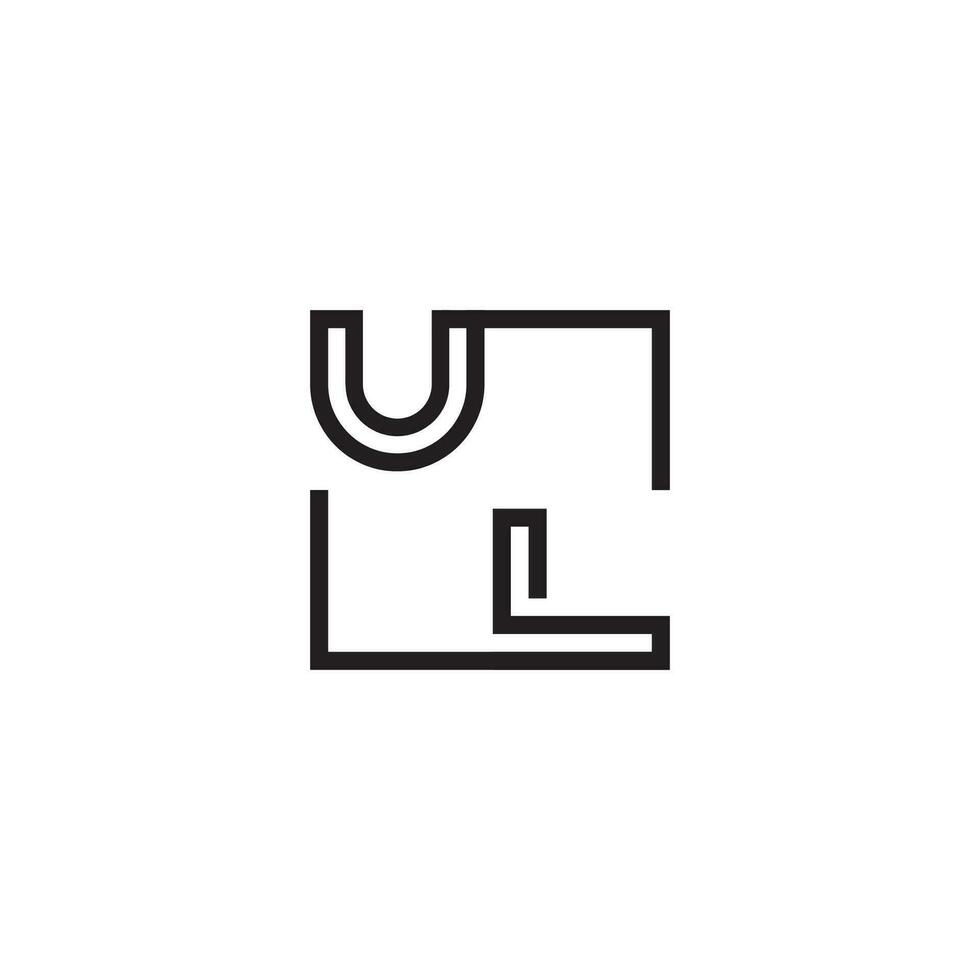 ul futuristische in lijn concept met hoog kwaliteit logo ontwerp vector