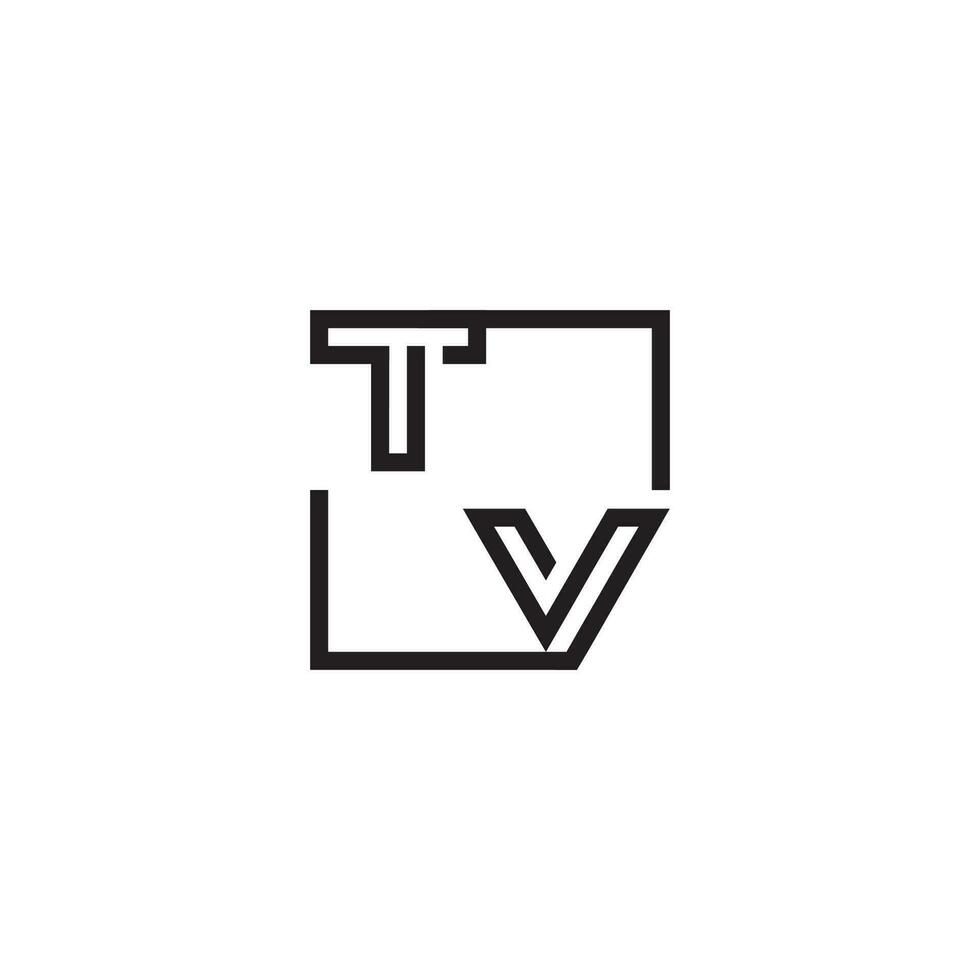 TV futuristische in lijn concept met hoog kwaliteit logo ontwerp vector