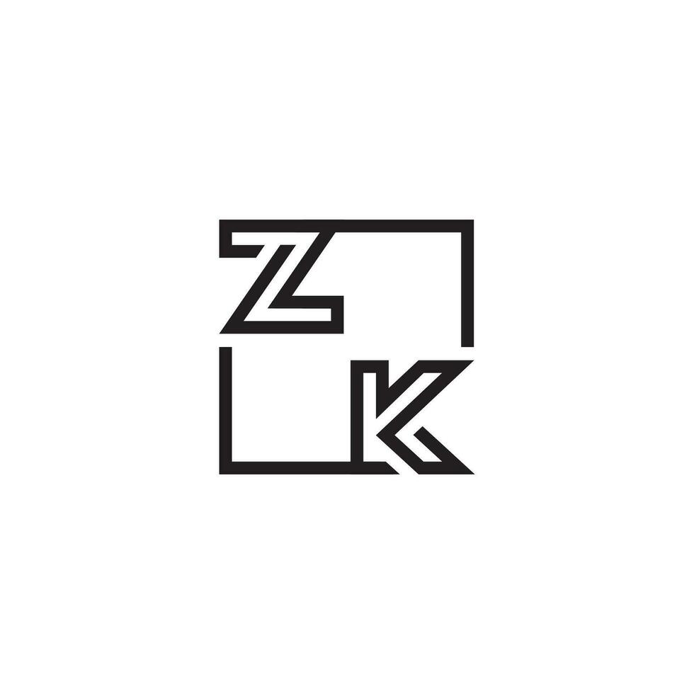 zk futuristische in lijn concept met hoog kwaliteit logo ontwerp vector