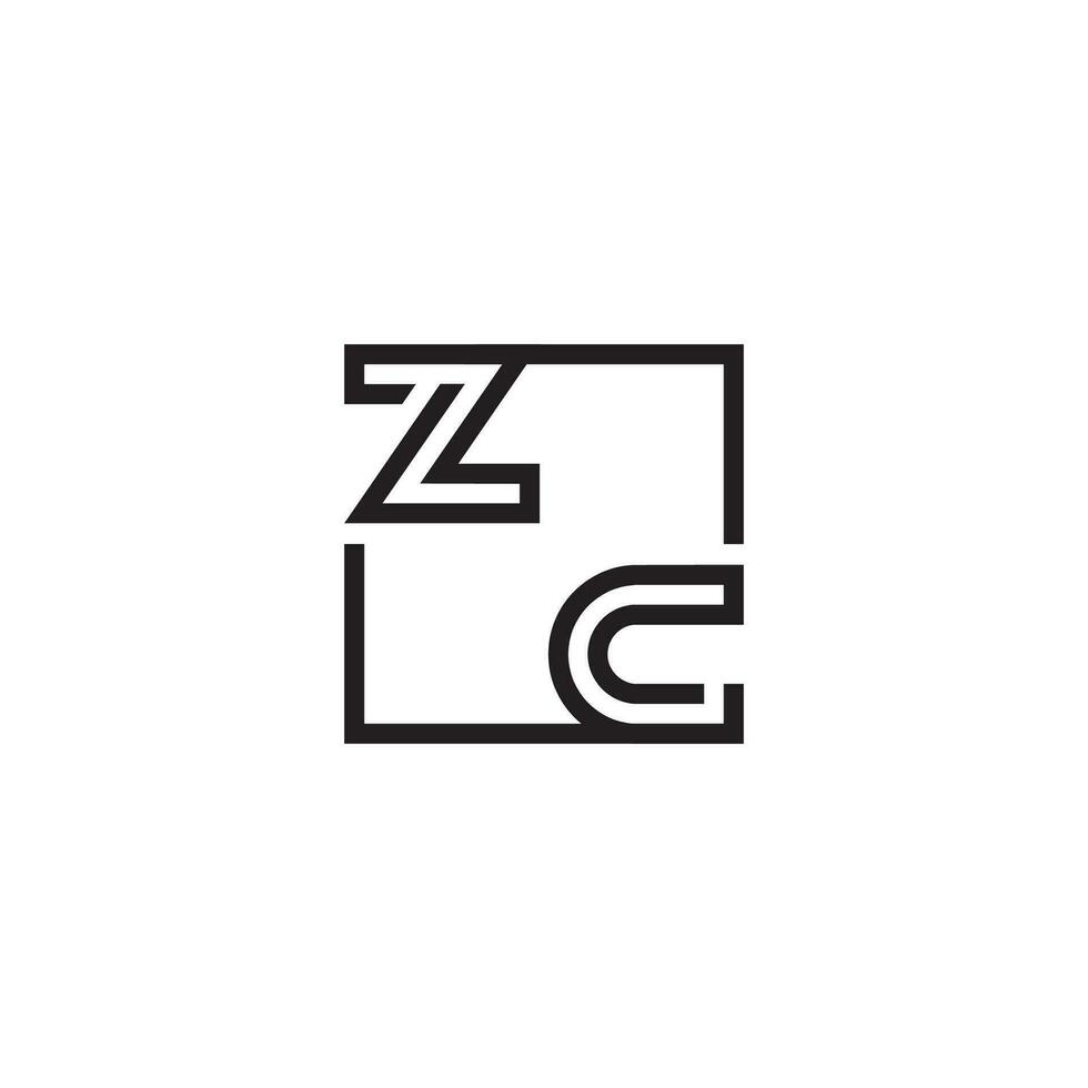 zc futuristische in lijn concept met hoog kwaliteit logo ontwerp vector