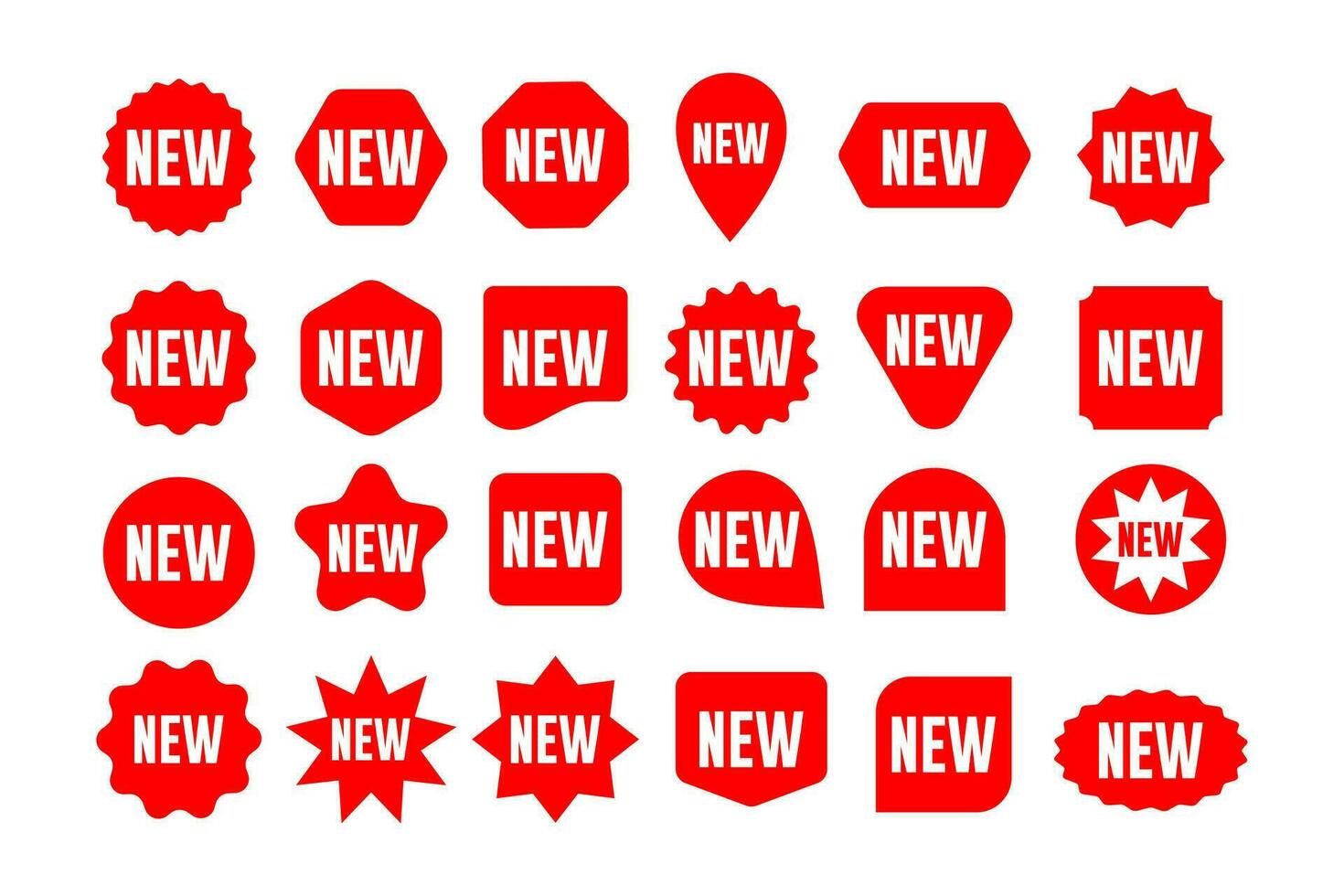 uitverkoop korting nieuw reeks rood kleur bijproduct embleem sticker aanbod sjabloon vector